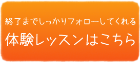 終了までしっかりフォローしてくれる体験レッスンはこちら